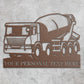 Personalized Concrete Truck Metal Sign. Custom Concrete Mixer Wall Decor Gift. Construction Worker Gift. Truck Driver Present. Trucker Sign