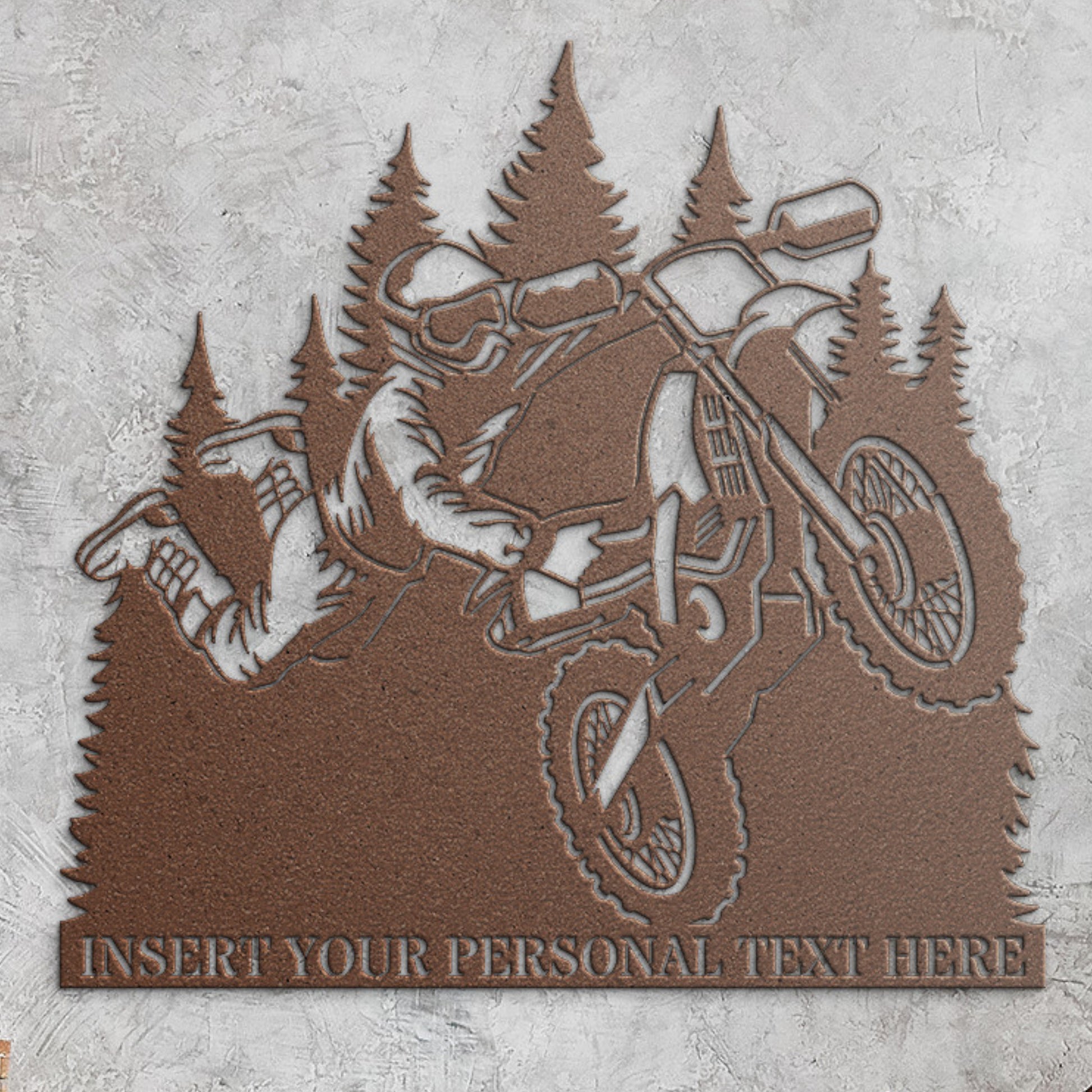 Personalized Dirtbike Rider Name Metal Sign. Custom Motorcross Wall Decor Birthday Gift. Bikerider Door Hanger. Motorcyclist Garage Sign Art