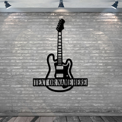 Personalized Guitar Name Metal Sign1.