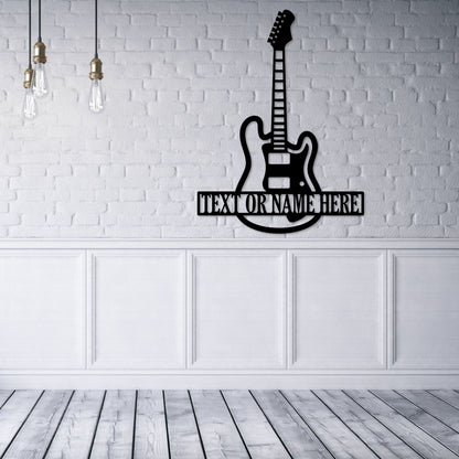 Personalized Guitar Name Metal Sign2.