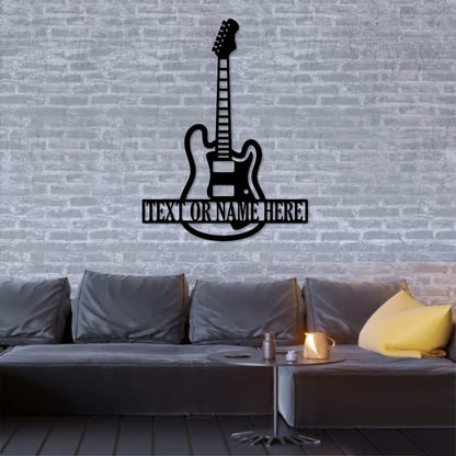 Personalized Guitar Name Metal Sign3.