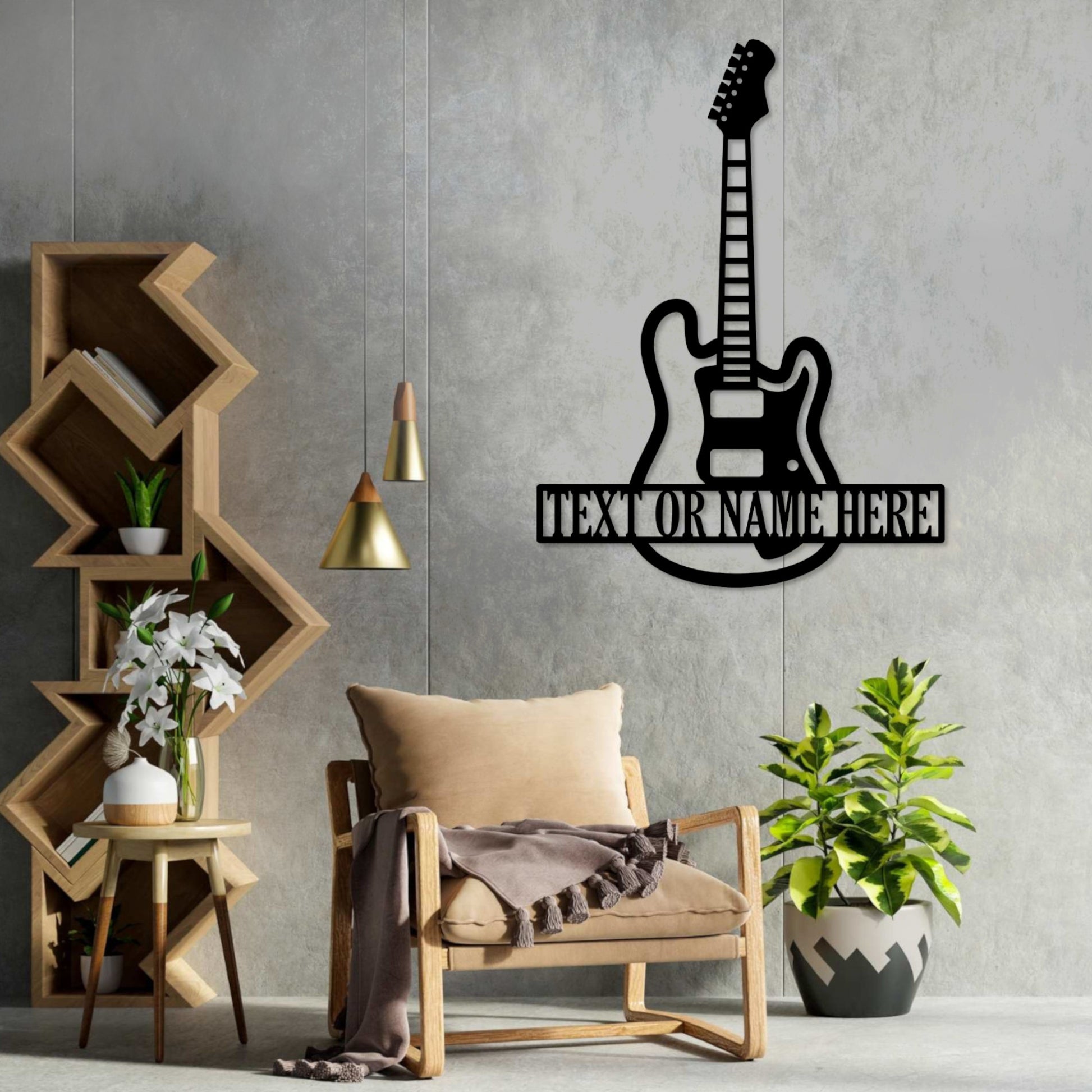 Personalized Guitar Name Metal Sign4.