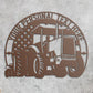 Personalized American Farmer Metal Sign. Custom US Tractor Wall Decor Gift. Barn Wall Hanging. Gift For Farmer. American Flag. Tractor Lover