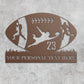 Personalized American Football Name And Number Metal Sign Gift. Custom Sport Football Name Wall Decor. Personal Rugby Wall Hanging Monogram