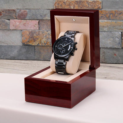 Personalized American Railroad Metal Watch With Custom Text And Gift Box 5