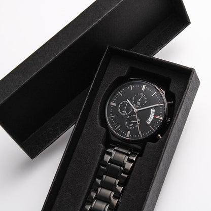 Personalized Australian Railroad Metal Watch With Custom Text And Gift Box 4