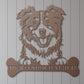 Personalized Australian Shepherd Name Metal Sign. Customizable Dog Owner Wall Decor Gift. Shepherd Portrait Yard Sign. Dog House Name Sign