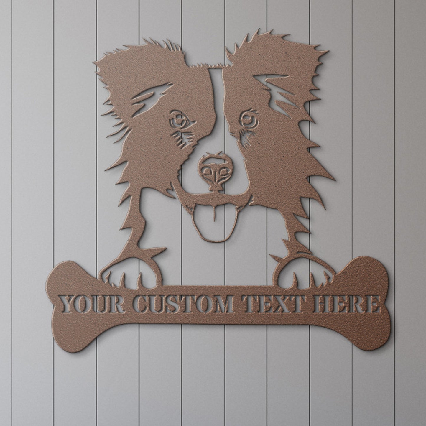 Personalized Border Collie Name Metal Sign. Customizable Dog Owner Wall Decor Gift. Border Collie Portrait Yard Sign. Dog House Name Sign