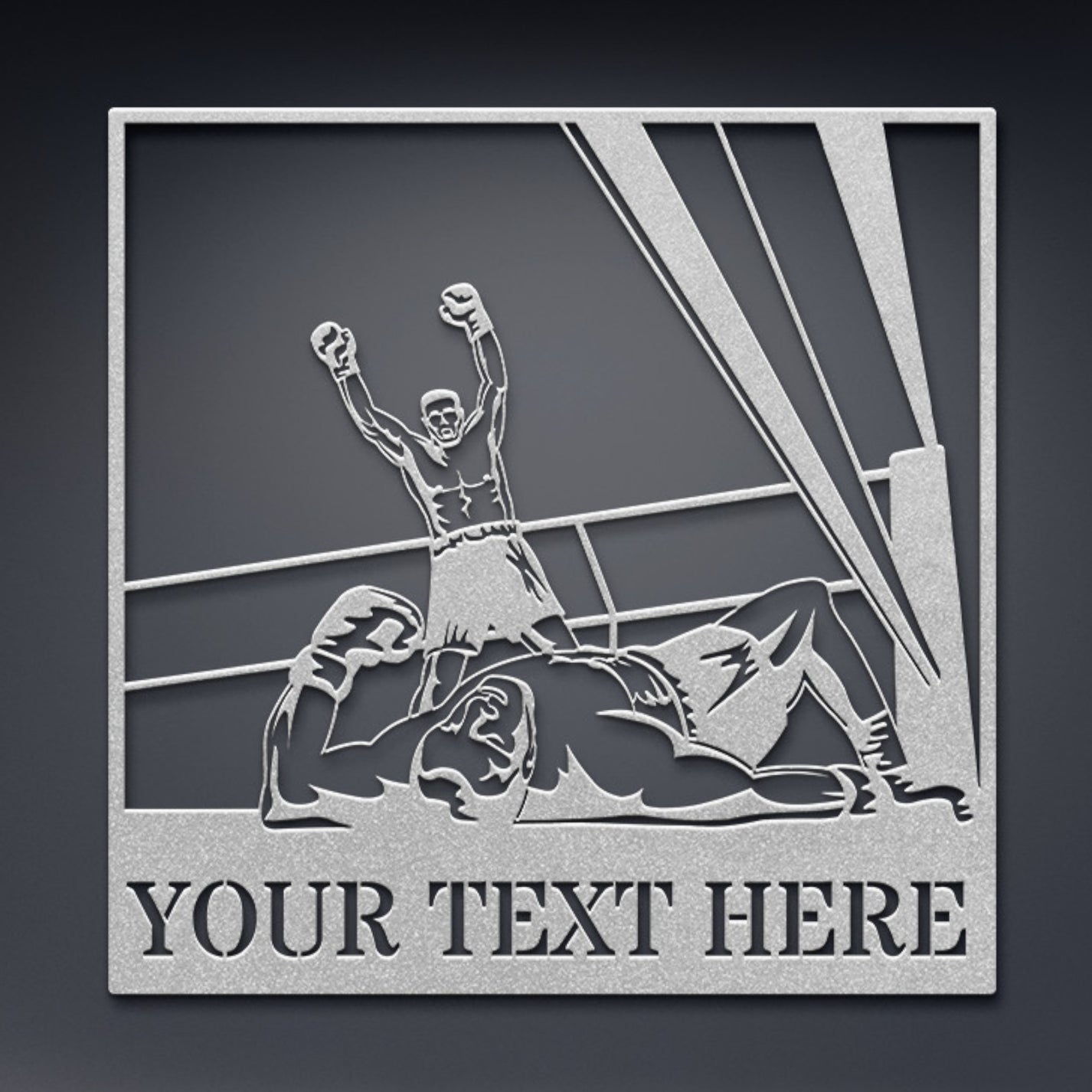 Personalized Boxing Knockout Name Metal Sign – Coolcin