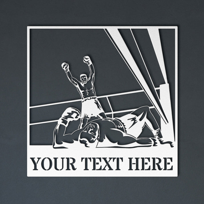 Personalized Boxing Knockout Name Metal Sign – Coolcin