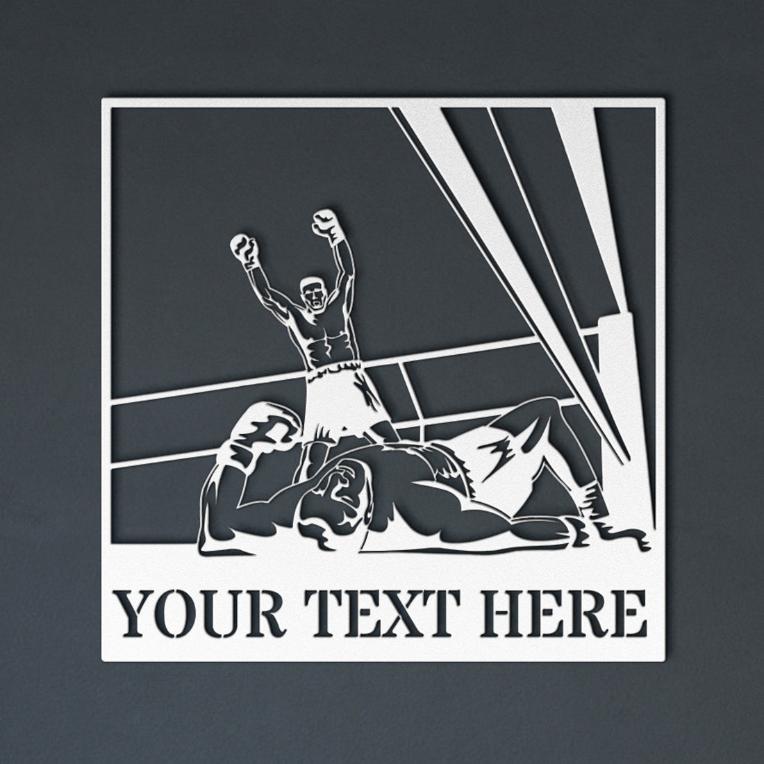 Personalized Boxing Knockout Name Metal Sign – Coolcin