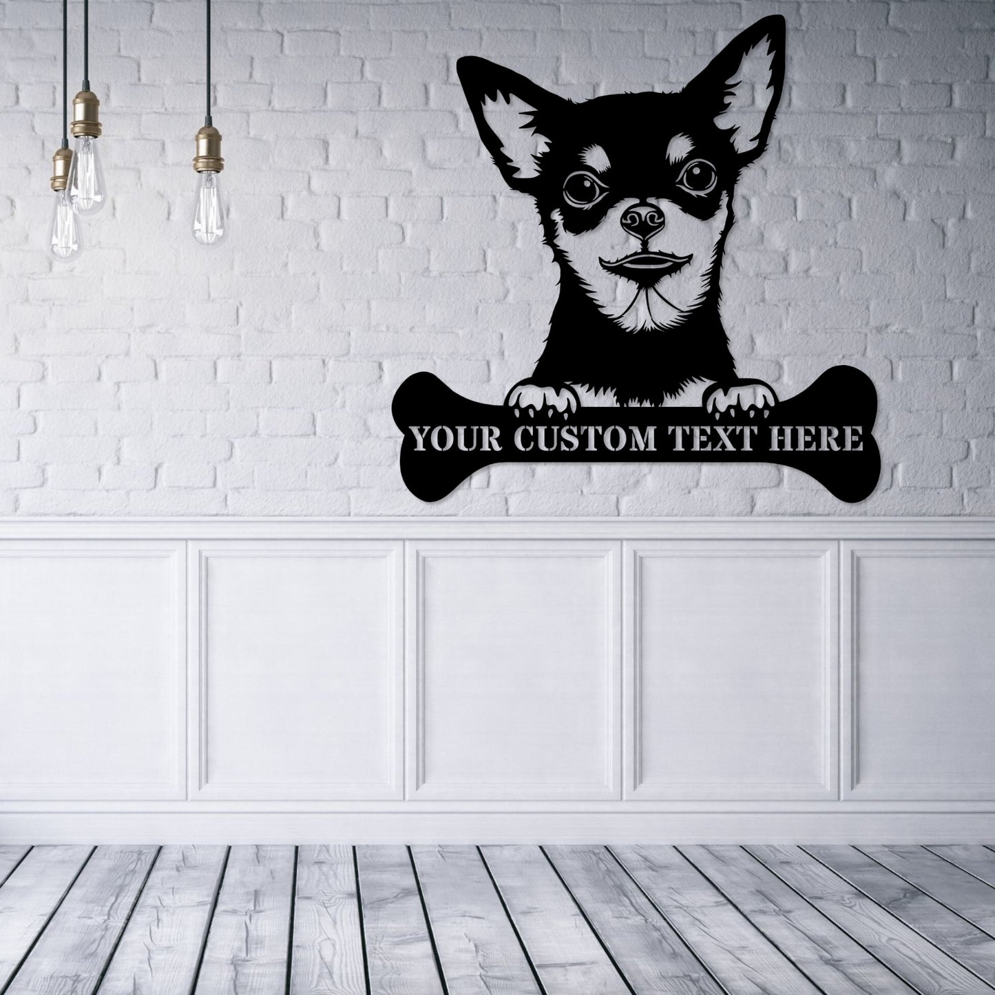 Personalized Chihuahua Name Metal Sign In Black. Perfect Gift Idea For Dog Lovers...