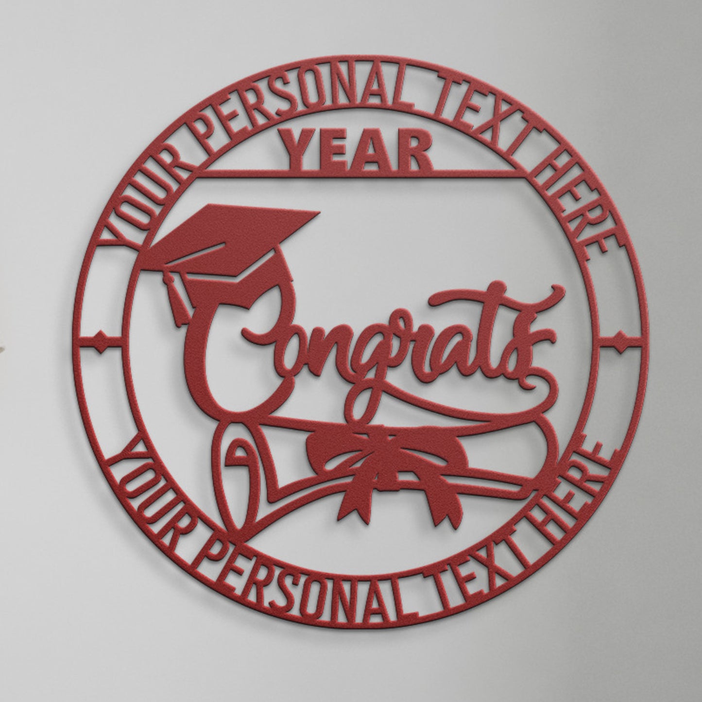 Personalized Congratulation Name And Year Metal Sign. Custom Graduation Wall Decor Gift. Graduate Student Gift. Highschool Senior. Uni Gift