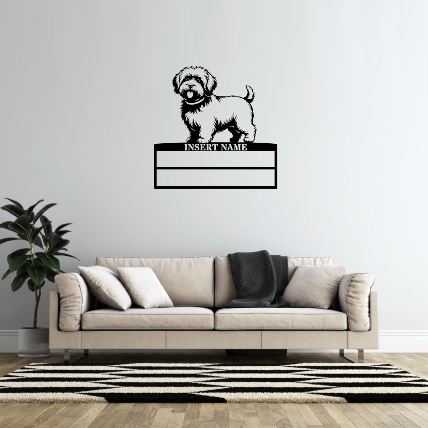 Personalized Coton De Tulear Ribbon Display Metal Sign. Custom Dog Champion Wall Decor Gift....