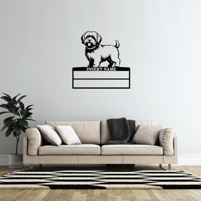 Personalized Coton De Tulear Ribbon Display Metal Sign. Custom Dog Champion Wall Decor Gift....