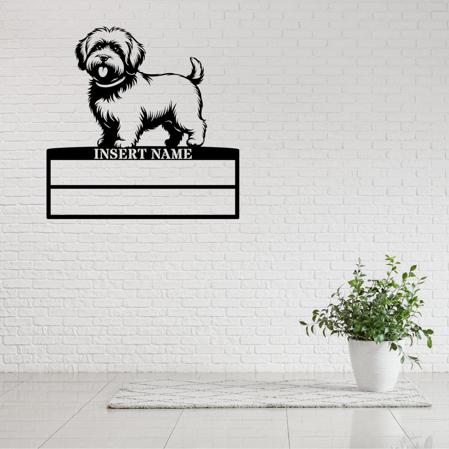 Personalized Coton De Tulear Ribbon Display Metal Sign. Custom Dog Champion Wall Decor Gift...