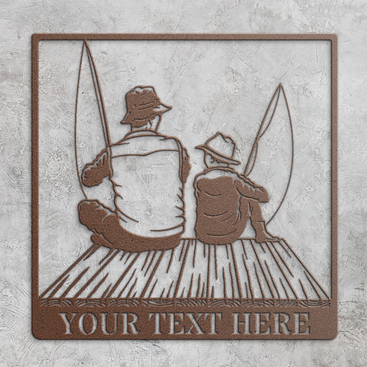 Personalized Dad & Son Fishing Metal Sign. Custom Father's Day Wall Decor Gift. Fishermen. Dad Fishing Decor. Father And Son Fishing Gift.