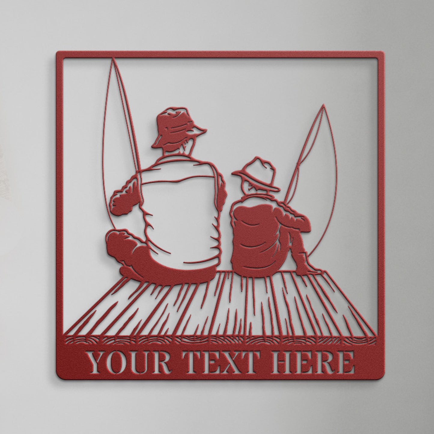 Personalized Dad & Son Fishing Metal Sign. Custom Father's Day Wall Decor Gift. Fishermen. Dad Fishing Decor. Father And Son Fishing Gift.