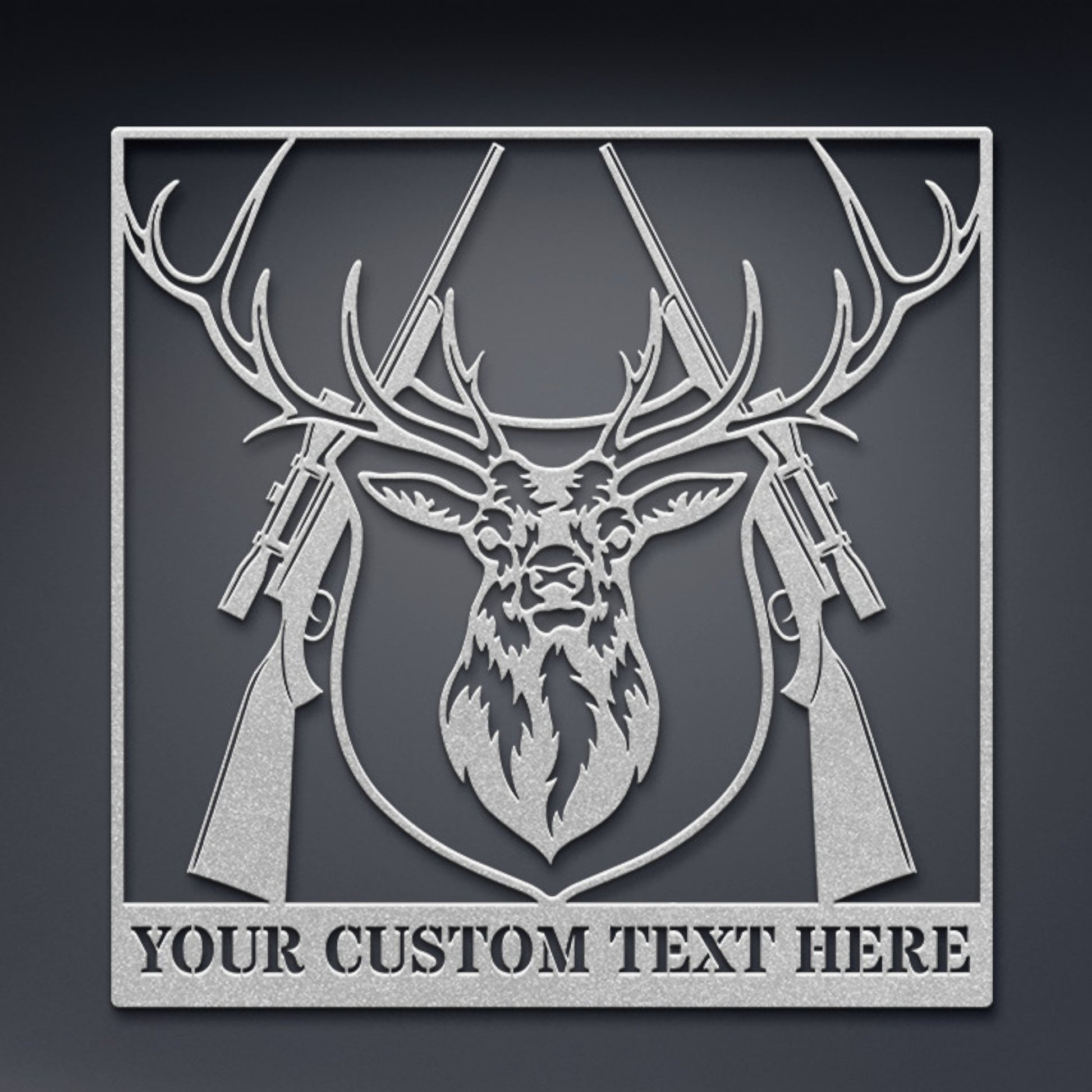 Personalized Deer Head Plaque Name Metal Sign. Customizable Deer Hunter Wall Decor Gift. Hunting Trophy Steel Sign. Deer Head Portrait Gift