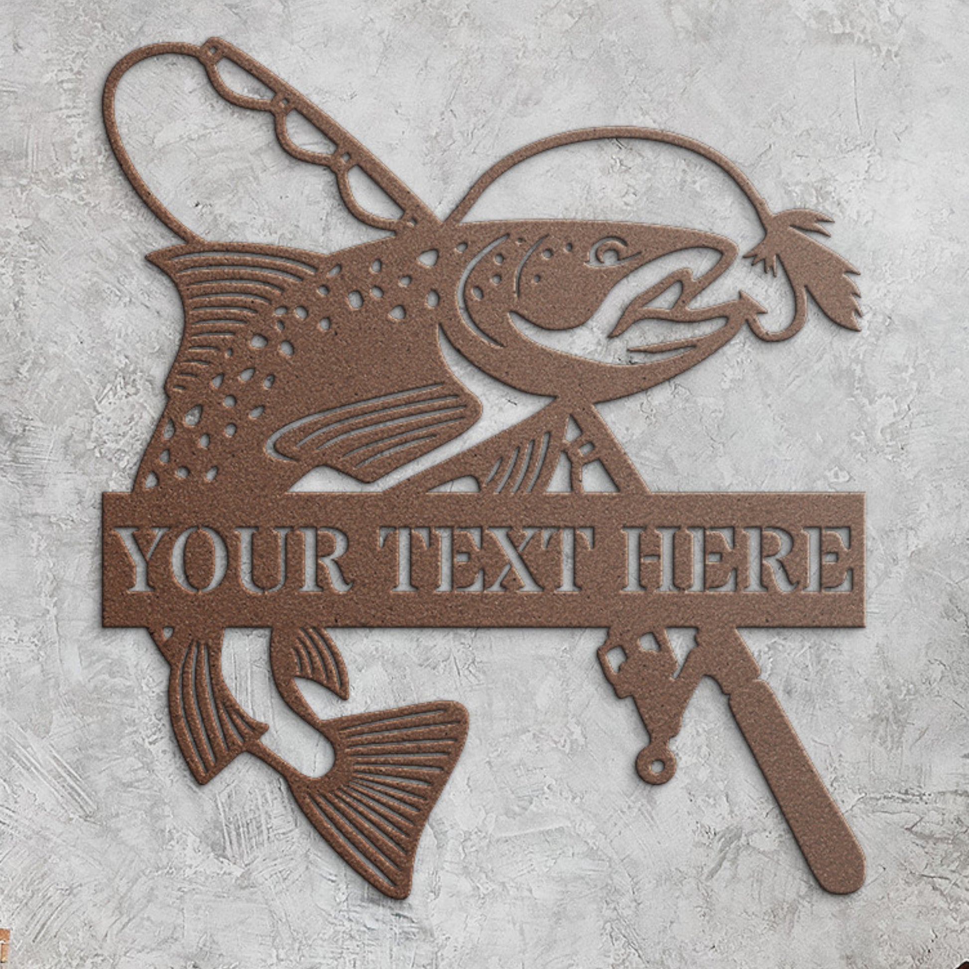 custom fishing rod names Personalized Fishing Rod Name Metal Sign. Custom Fishing Wall Decor Gi – Coolcin