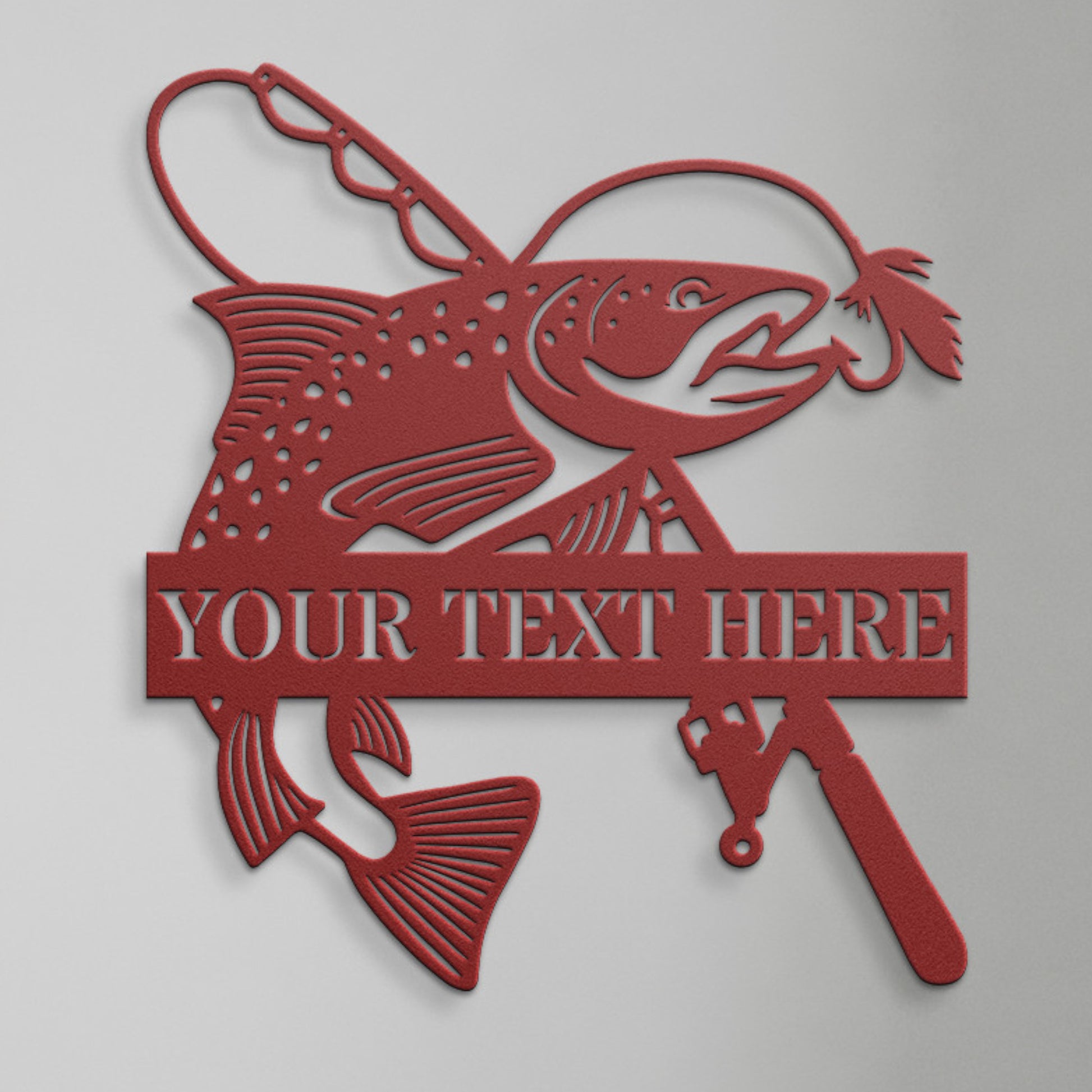custom fishing rod names Personalized Fishing Rod Name Metal Sign. Custom Fishing Wall Decor Gi – Coolcin