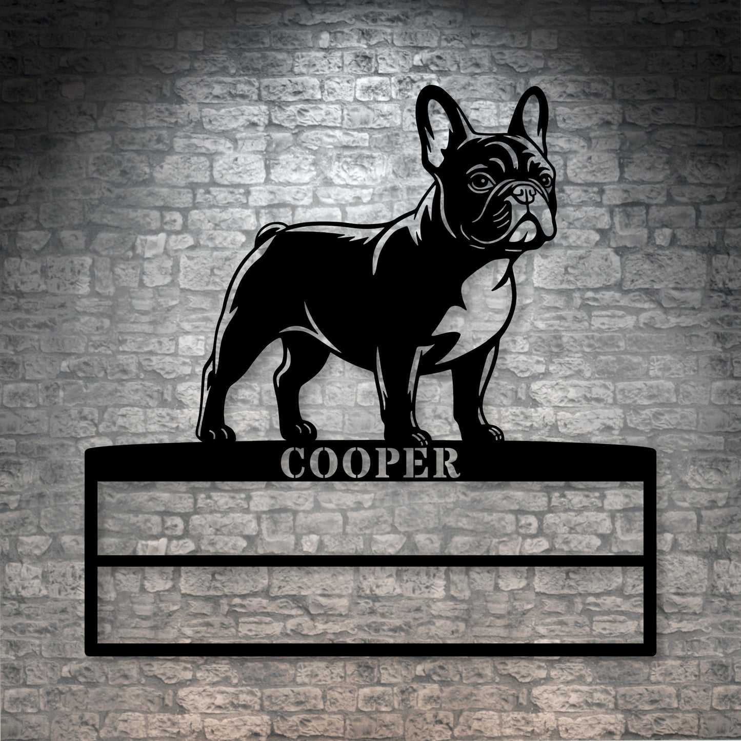 Personalized French Bulldog Rosette Display Metal Sign. Custom Dog Champion Wall Decor Gift1