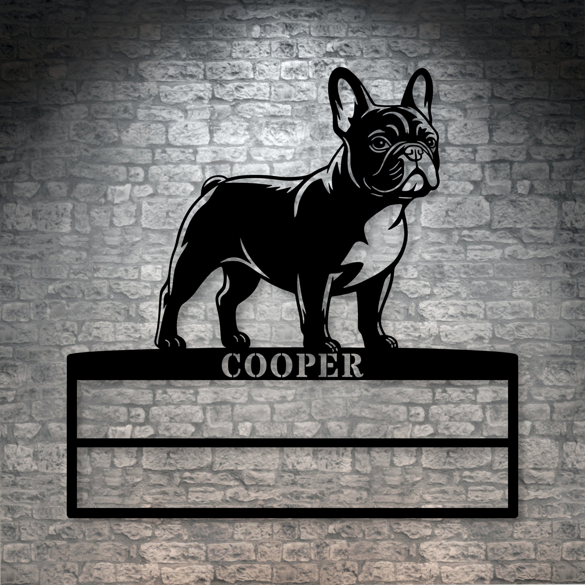 Personalized French Bulldog Rosette Display Metal Sign. Custom Dog Champion Wall Decor Gift1