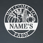 Personalized Garden Farm Name Metal Sign. Custom Ranch Decor Gift. Greenhouse Yard Sign. Farmwork Wall Hanging. Gardening Retirement Gift