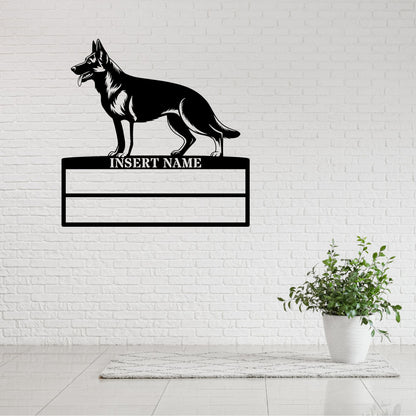 Personalized German Shepherd Rosette Display Metal Sign. Custom Dog Champion Wall Decor Gift1....