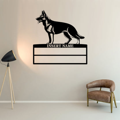 Personalized German Shepherd Rosette Display Metal Sign. Custom Dog Champion Wall Decor Gift1...