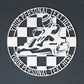 Personalized Go Kart Name Metal Sign. Custom Checkered Flag Wall Decor Gift. Racing Driver Chapion. Racetrack Winner. Go Kart Wall Hanging