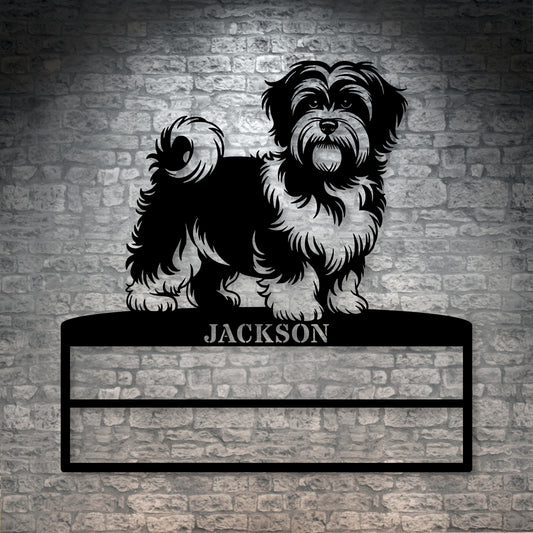 Personalized Havanese Ribbon Display Metal Sign. Custom Dog Champion Wall Decor Gift