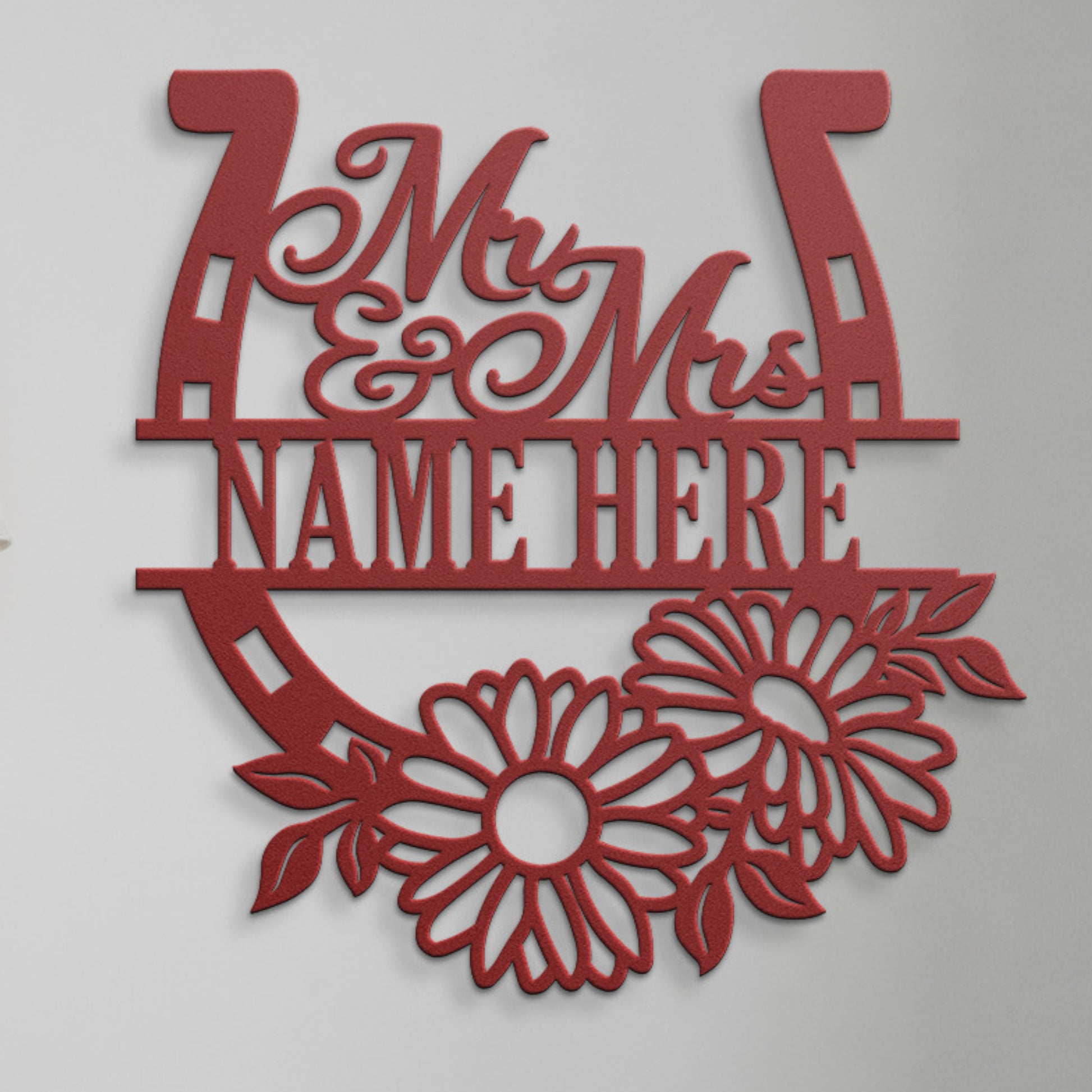 Personalized Horse Theme Wedding Metal Sign. Custom Mr & Mrs Family Wall Decor Gift. Housewarming Present. Last Name Sign. Ranch Horse Decor