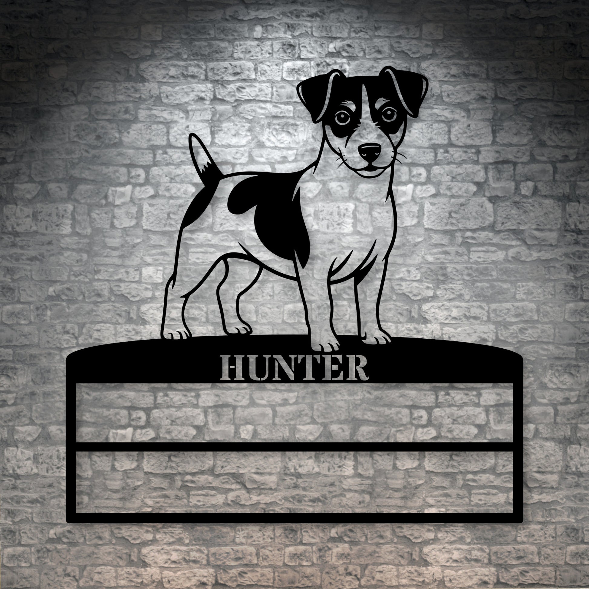 Personalized Jack Russel Terrier Ribbon Display Metal Sign. Custom Dog Champion Wall Decor Gift