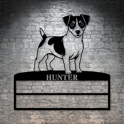 Personalized Jack Russel Terrier Ribbon Display Metal Sign. Custom Dog Champion Wall Decor Gift