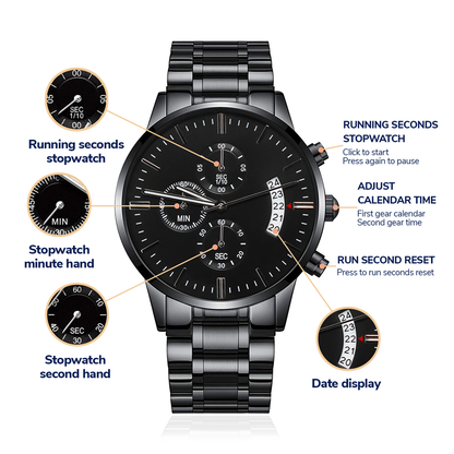 Personalized Laser-Engraved Mig Welder Men's Wristwatch With Custom Text And Gift Box 8