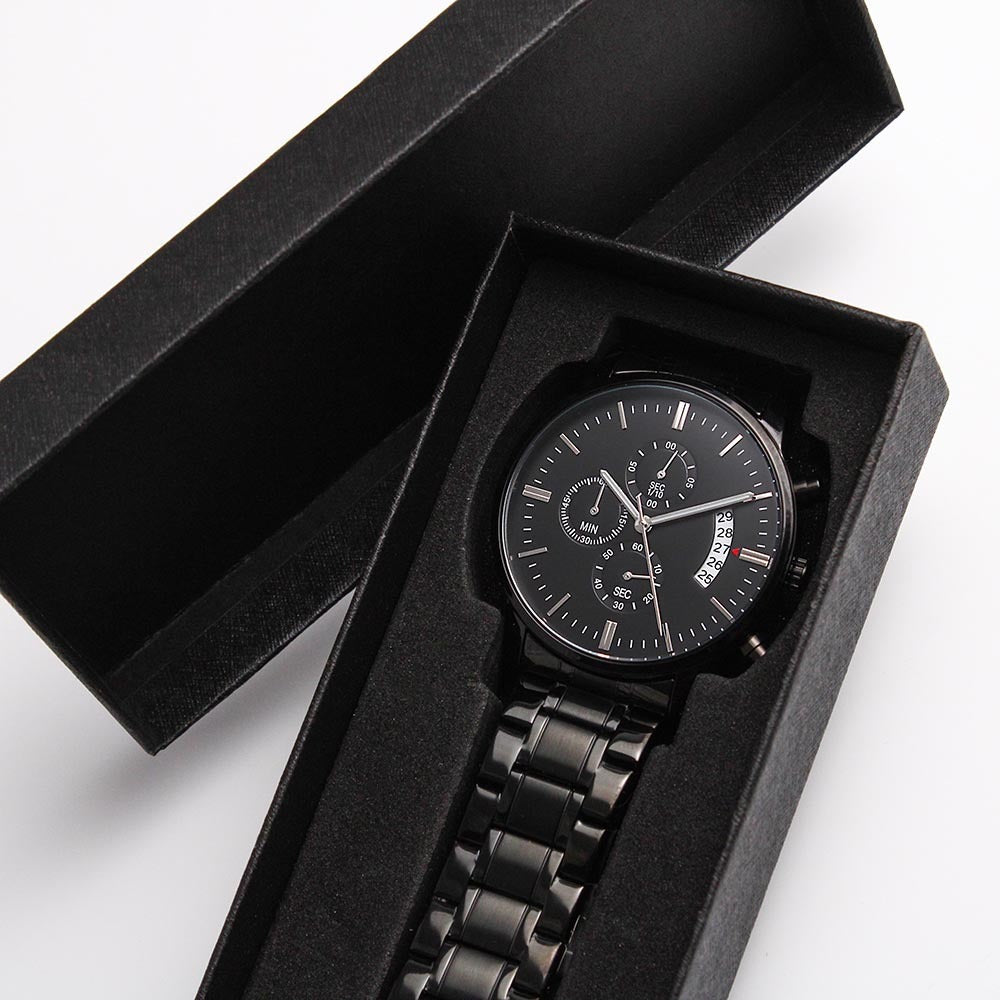 Personalized Laser-Engraved Patriotic US Trucker Metal Wristwatch With Custom Text And Gift Box 10