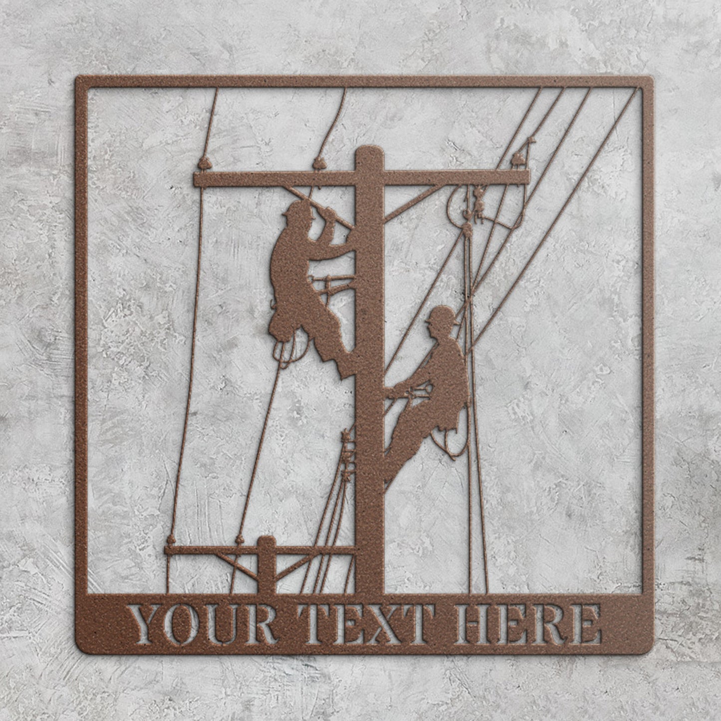 Personalized Linemen Workers Metal Sign. Custom Electrician Wall Decor Gift. Power Lineman. To My Electrician Husband. High Voltage Workers