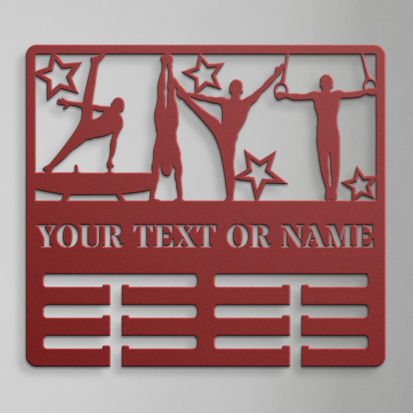 Personalized Male Gymnast Medal Holder Name Metal Sign. Custom Medal Display Gift. Athlete Medals Wall Hanging. Sports Champion Decor Gift