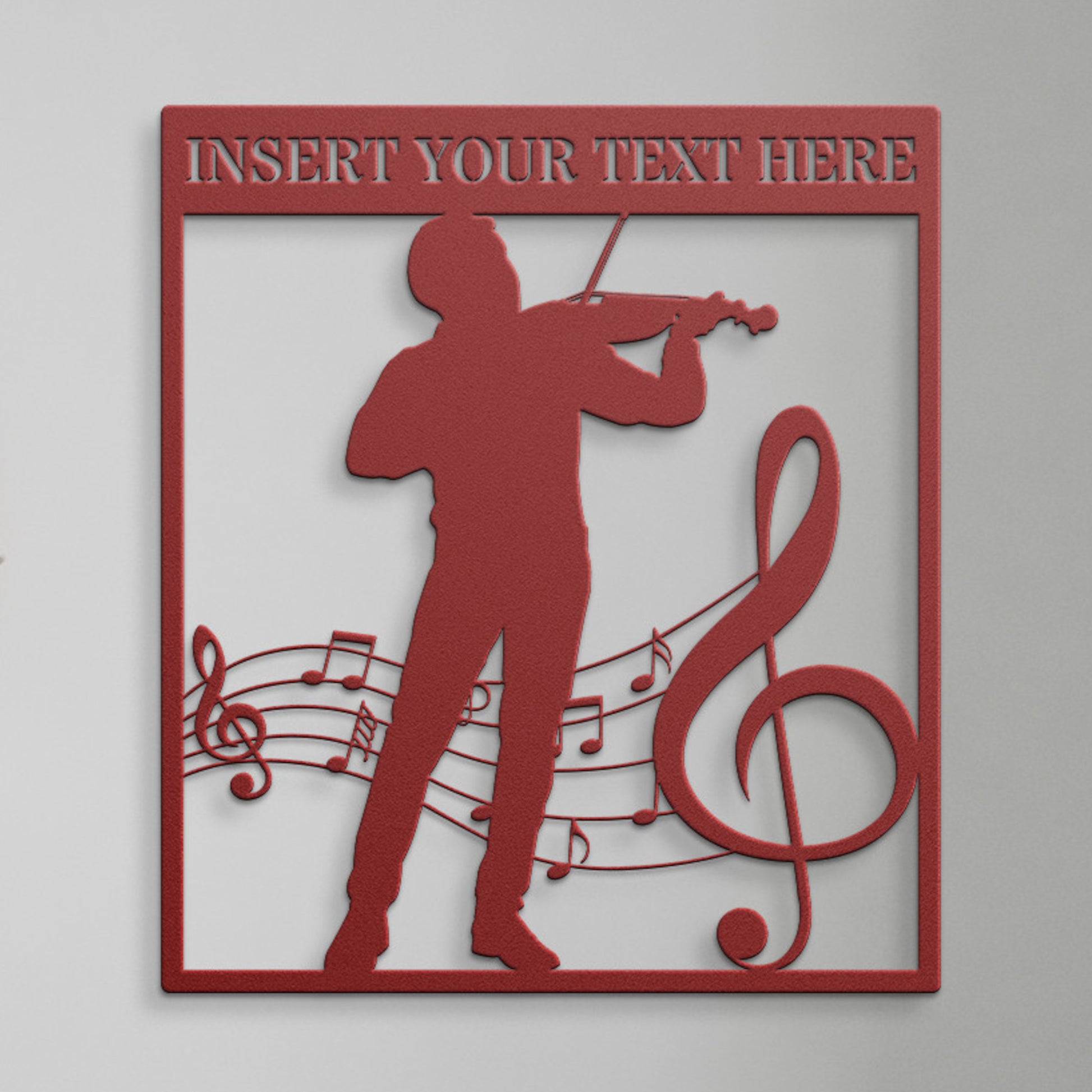 Personalized Male Violin Player Metal Sign Gift. Custom Violinist Name Decor. Music Room Art. Musician Wall Hanging. Classic Music Lover