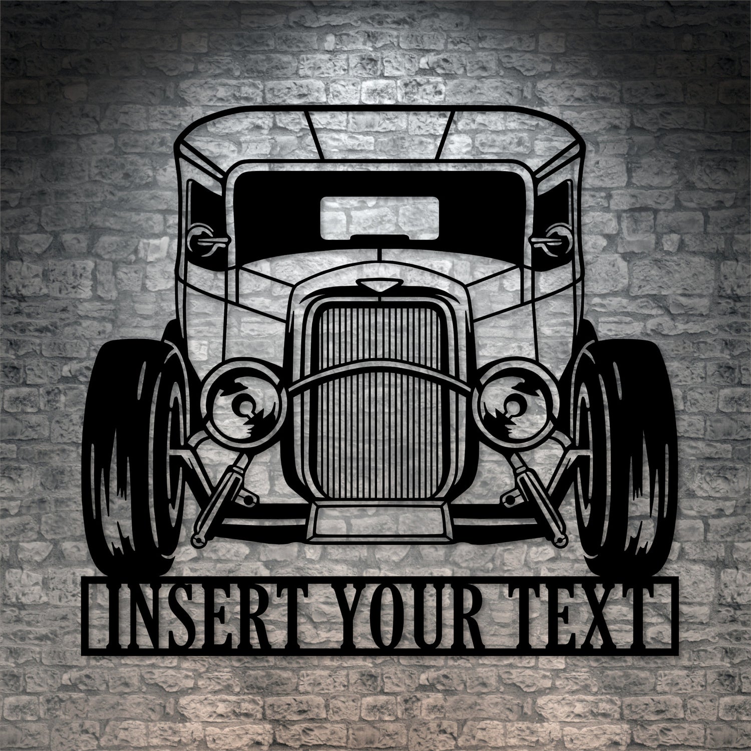 Personalized Mechanic Name Metal Sign Decor In Black With Custom Text