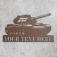 Personalized Military Battle Tank Metal Sign. Custom Combat Vehicle Army Wall Decor Gift. Patriotic Veteran Wall Hanging. Armed Forces Decor