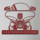 Personalized Police Motorbike Metal Sign. Custom Motorcycle Cop Wall Decor Gift. Motrobike Law Enforcement. Biker Officer. Highway Patrol
