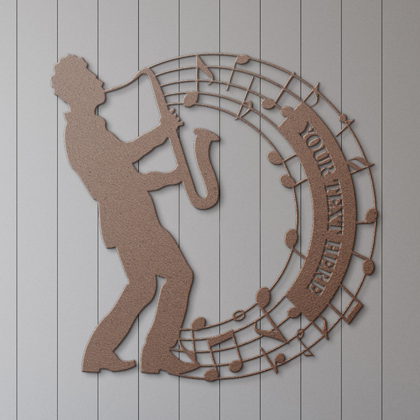 Personalized Saxophone Player In Notes Name Metal Sign. Custom Music Lover Decor. Musician Entertainer Gifts. Musician Artist Wall Hanging