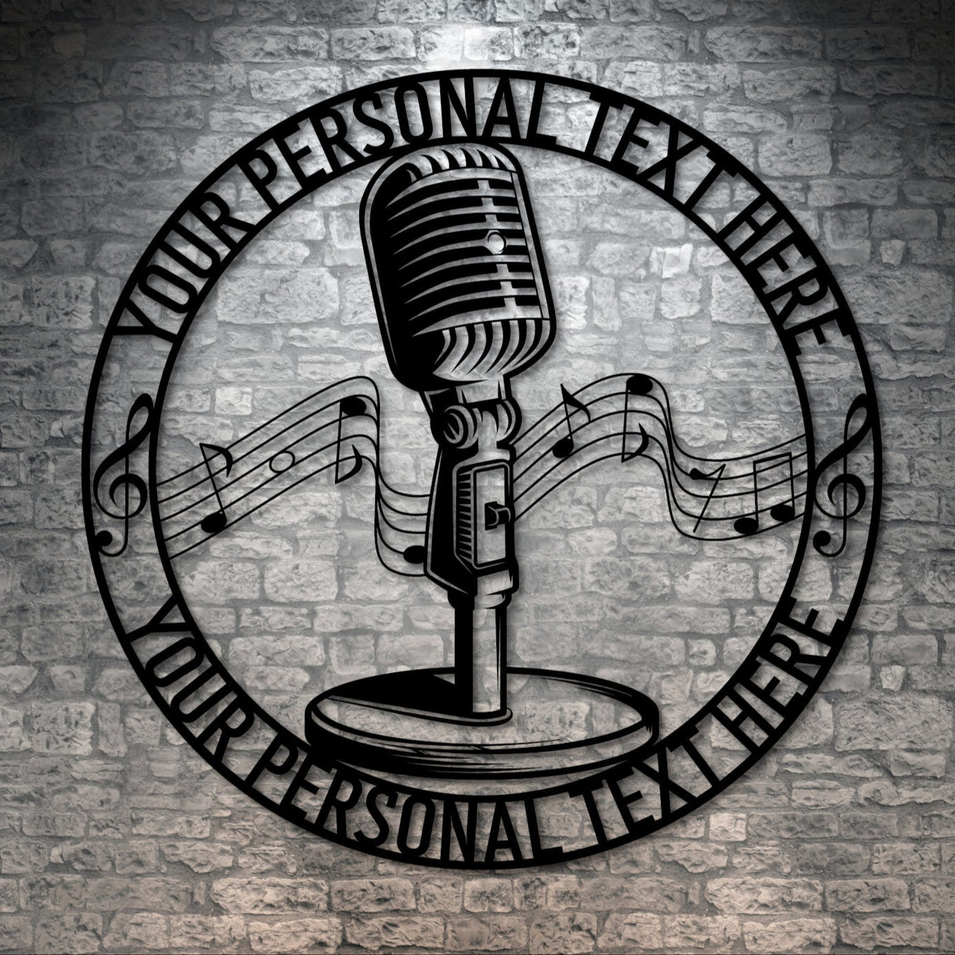 Personalized Singer Metal Sign Gift Decor In Black With Custom Text