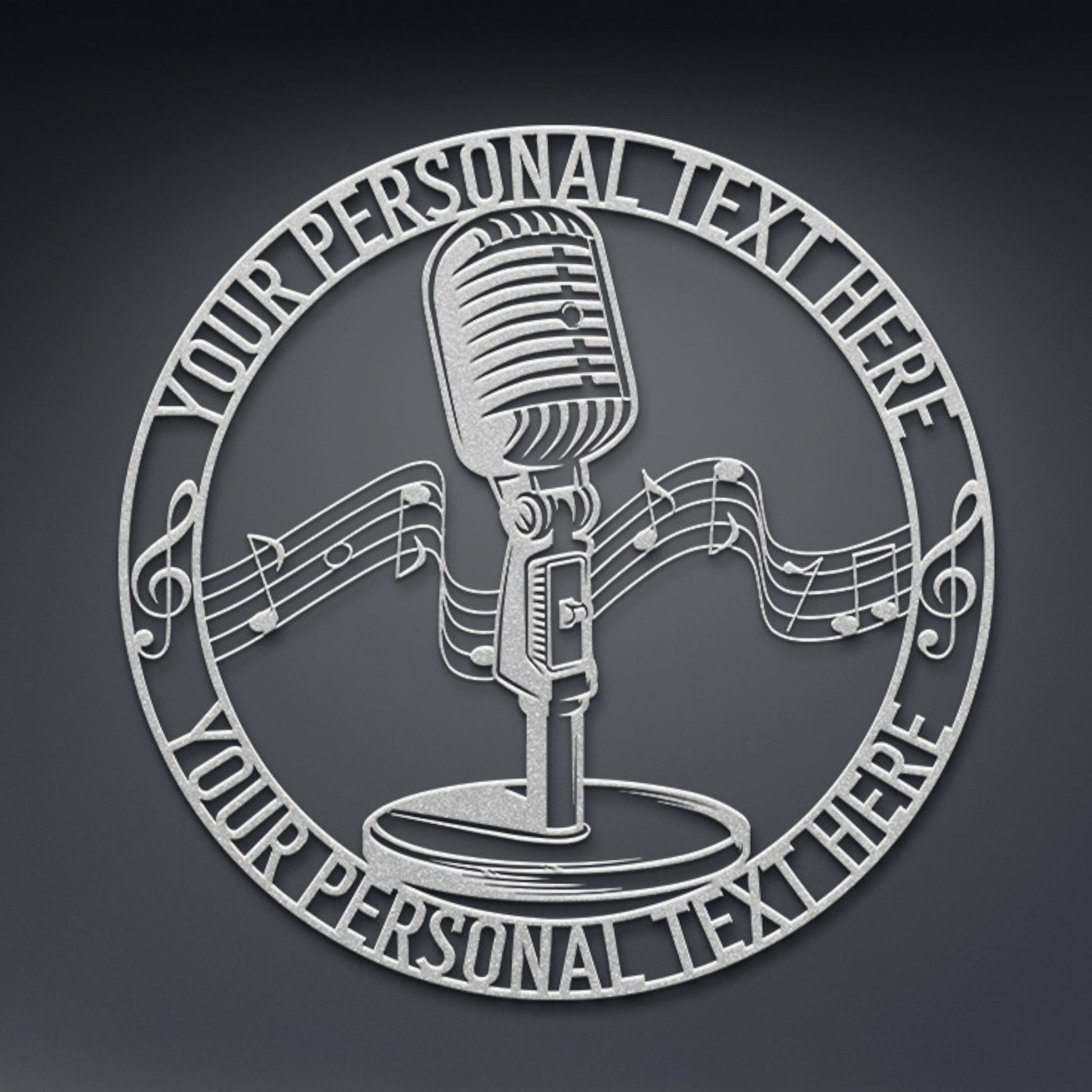 Personalized Singer Metal Sign Gift Decor In Silver With Custom Text