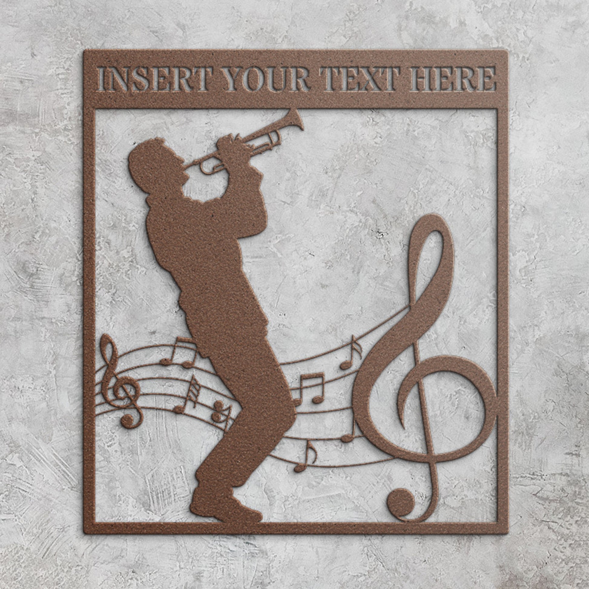 Personalized Trumpeter Name Metal Sign, Custom Trumpet Player Wall Decor. Music Room Decoration. Musician Wall Hanging. Jazz Lover
