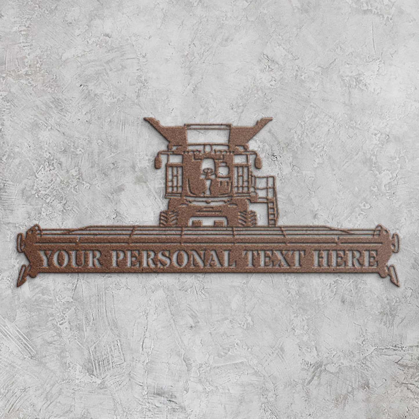 Personalized Combine Harvester Metal Sign. Custom Farmer Wall Decor Gift. Heavy Machinery Operator.  Agricultural Wall Art. Farm Lover Gift