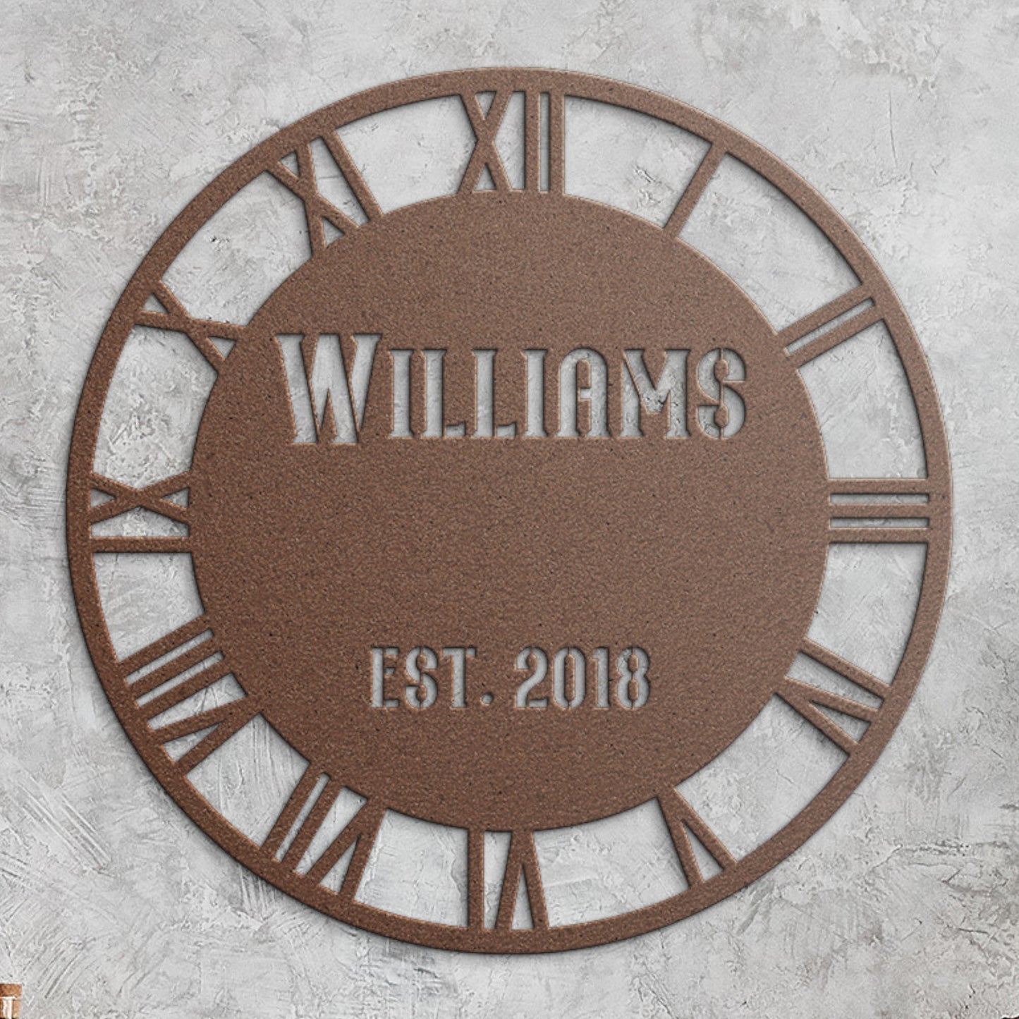 Personalized Vintage Wall Clock Metal Sign. Custom Family Name Wall Decor Gift. Surname Housewarming Sign. Wedding Gift. Est And Last Name 