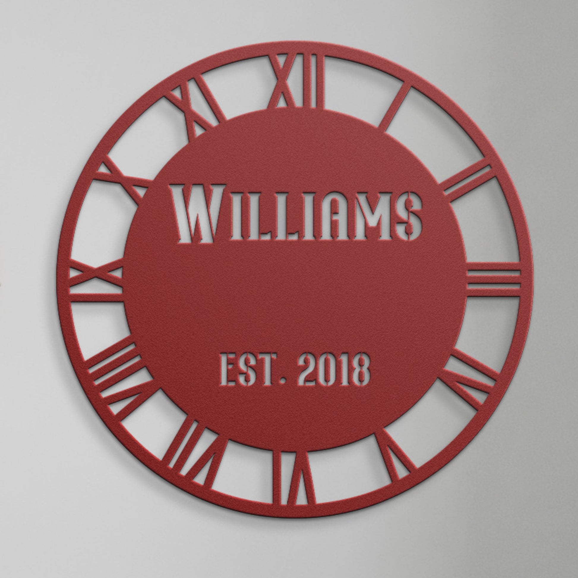 Personalized Vintage Wall Clock Metal Sign. Custom Family Name Wall Decor Gift. Surname Housewarming Sign. Wedding Gift. Est And Last Name 